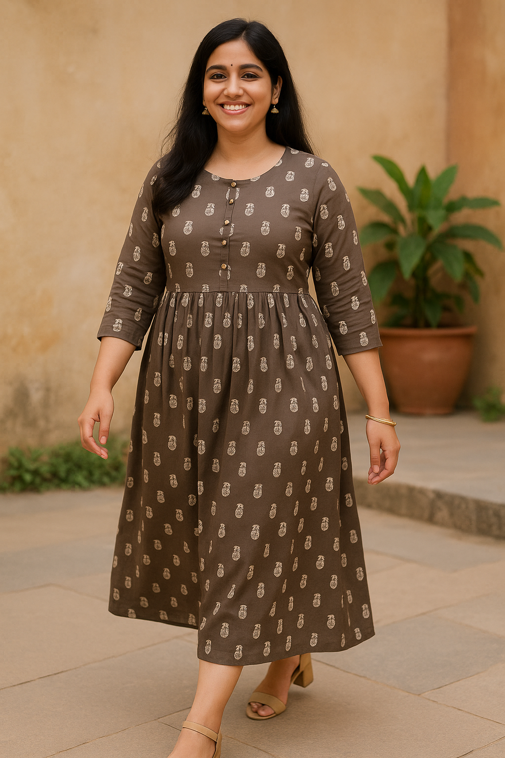 Atisundari Mridula – Cocoa Blossom Anarkali Kurti