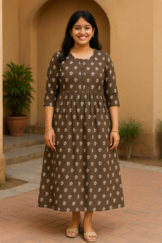 Atisundari Mridula – Cocoa Blossom Anarkali Kurti